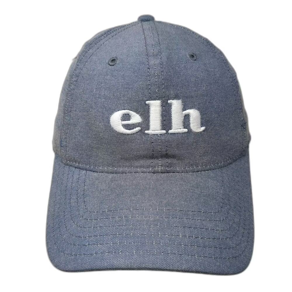 Blue 84 elh Embroidered Blue Baseball Cap Adjustable Chambray One Size Hat